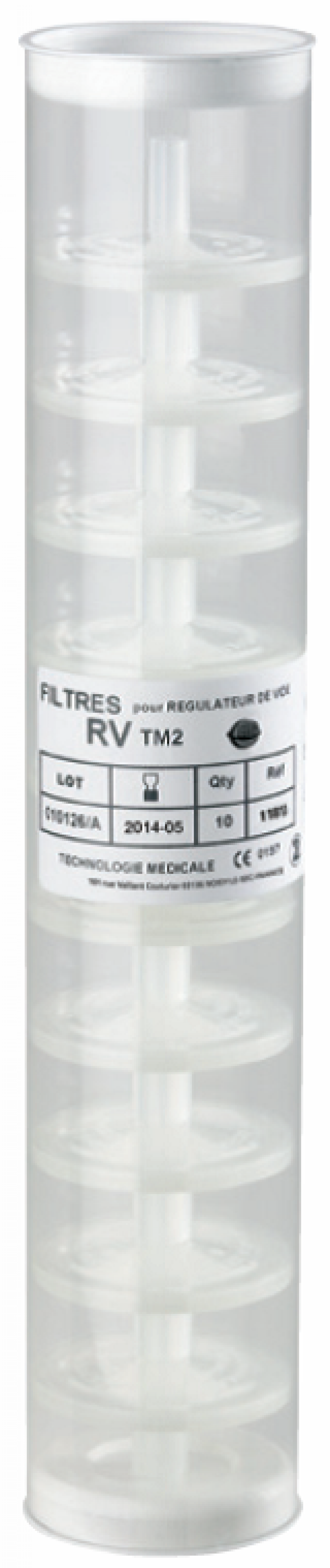 10 antibacterial filters in a tube