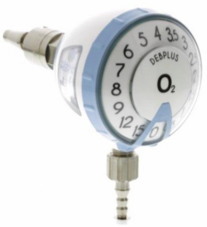 “DEBPLUS” flowmeter with preset flow rate and a built-in regulator for inlet pressure stabilisation, ensuring an accurate flow rate even when the pressure drops (without quick coupling)