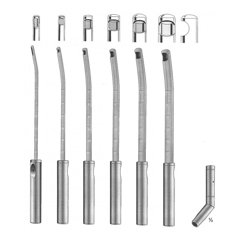 Gynaecological suction instruments